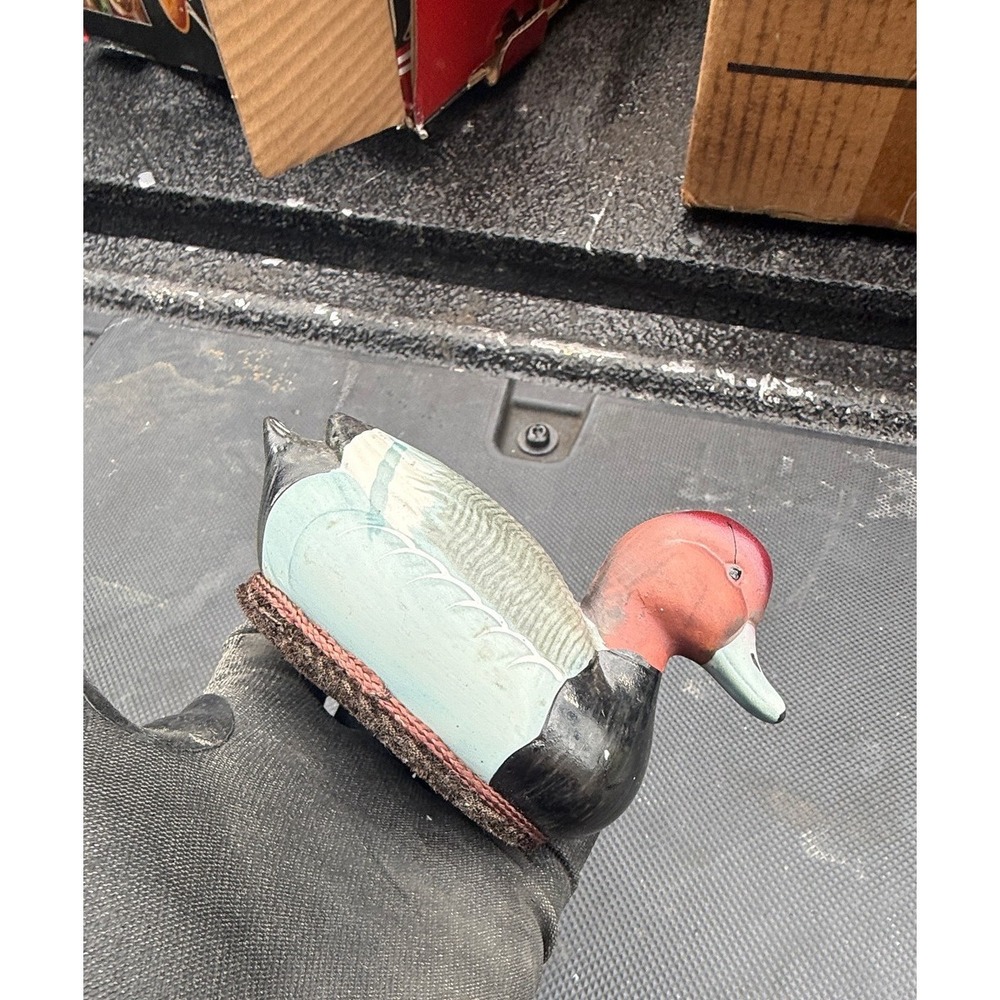 Vintage Redhead Duck Decoy Figurine